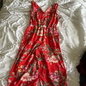 Tropical print jumpsuit